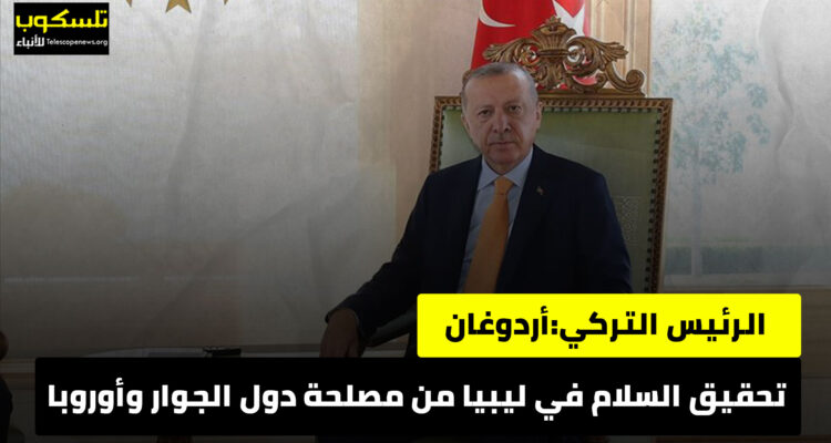 أردوغان: تحقيق السلام في ليبيا من مصلحة دول الجوار وأوروبا